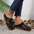 thumbnail image 6 of Bxsruta Women's Casual Perforated Mules with Wedge Heel and Cushioned Insole for Everyday Wear, 6 of 8