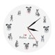 thumbnail image 3 of Reloj de pared con diseño de Schnauzer de 12 pulgadas, reloj analógico redondo creativo que no hace tictac, reloj colgante de pared silencioso para la, 3 of 9