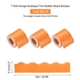 thumbnail image 2 of Uxcell 3 Roll 10 m Card Stock Bulletin Board Border Scalloped Border for Classrooms Homes Decoration Orange, 2 of 7