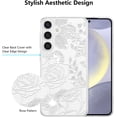 thumbnail image 3 of for Samsung Galaxy S23 FE Case, Cute Phone Case Floral Rose Aesthetic Flower Clear Case for Women Girls Slim Pattern Anti-Yellow Shockproof Protective TPU Bumper Case, White, 3 of 15