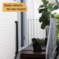 thumbnail image 6 of Philowng Indoor and Outdoor Claw-Proof Retractable Dog Gate, 36.6" High Extends up to 71" Wide, Black, 6 of 11