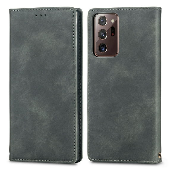 For Samsung Galaxy Note20 Ultra Retro Skin Feel Business Magnetic Horizontal Flip Leather Case & &
