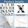 thumbnail image 3 of 2 Sheets Floral A-Z Letters Water Soluble Embroidery Stabilizers 52Pcs Patterns Hand Sewing Stick and Stitch A4 Transfers Fabric Wash Away Pre-Printed Self Adhesive for Cloth Sewing Lovers, 3 of 6