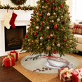 thumbnail image 2 of Vintage Coffee Christmas Tree Skirt 36 Inches, Modern Farmhouse Coffees Brown Retro Xmas Trees Skirt Mat Cover Decorations for Holiday Party Indoor Outdoor, 2 of 9