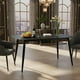 thumbnail image 1 of Mesa de Comedor Escritorio Oficina Moderna de Piedra Sinterizada Gris 140x80 cm Estilo Elegante Interior Exterior, 1 of 11