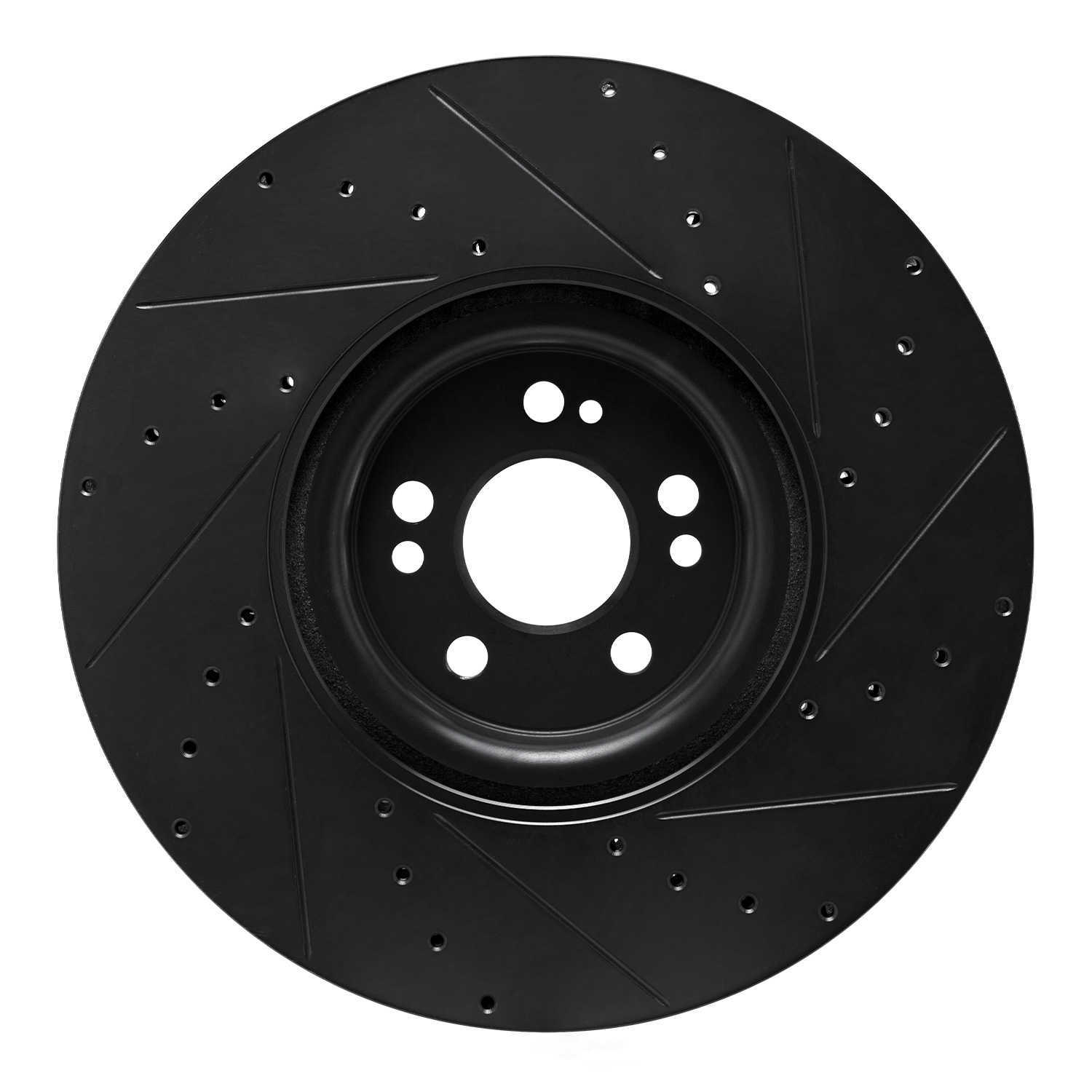 Dynamic Friction Company 633-63180L DFC Brake Rotor - Drilled And Slotted - Black