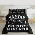 thumbnail image 2 of Castle Fairy Video Game Boy 3 Pieces Queen Comforter Set,Black White Gamepads Ultra Soft Bedding Sets,Polka Dots Bedding Comforter Set Breathable,Breathable Home Decor,Reversible, 2 of 8