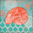 thumbnail image 2 of Brent, Paul 12x12 Black Ornate Wood Framed with Double Matting Museum Art Print Titled - Coral Cove Shells III, 2 of 4