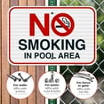 thumbnail image 4 of Pool Sign, No Smoking in Pool Area Sign,, 4 of 8