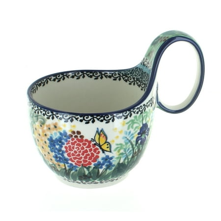 

Blue Rose Polish Pottery Teresa Soup Mug