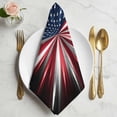 thumbnail image 2 of 4th of July Cloth Napkins, Patriotic American Flag Red Blue Stars Striped Washable and Reusable Dinner Napkins Set of 2, Table Napkin for Kitchen Party Birthday Wedding Hotel Housewarming 20"x20", 2 of 9