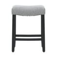thumbnail image 4 of WestinTrends Lenox 24" upholstered nail head bar counter stools (Set Of 2), Black/Gray, 4 of 8