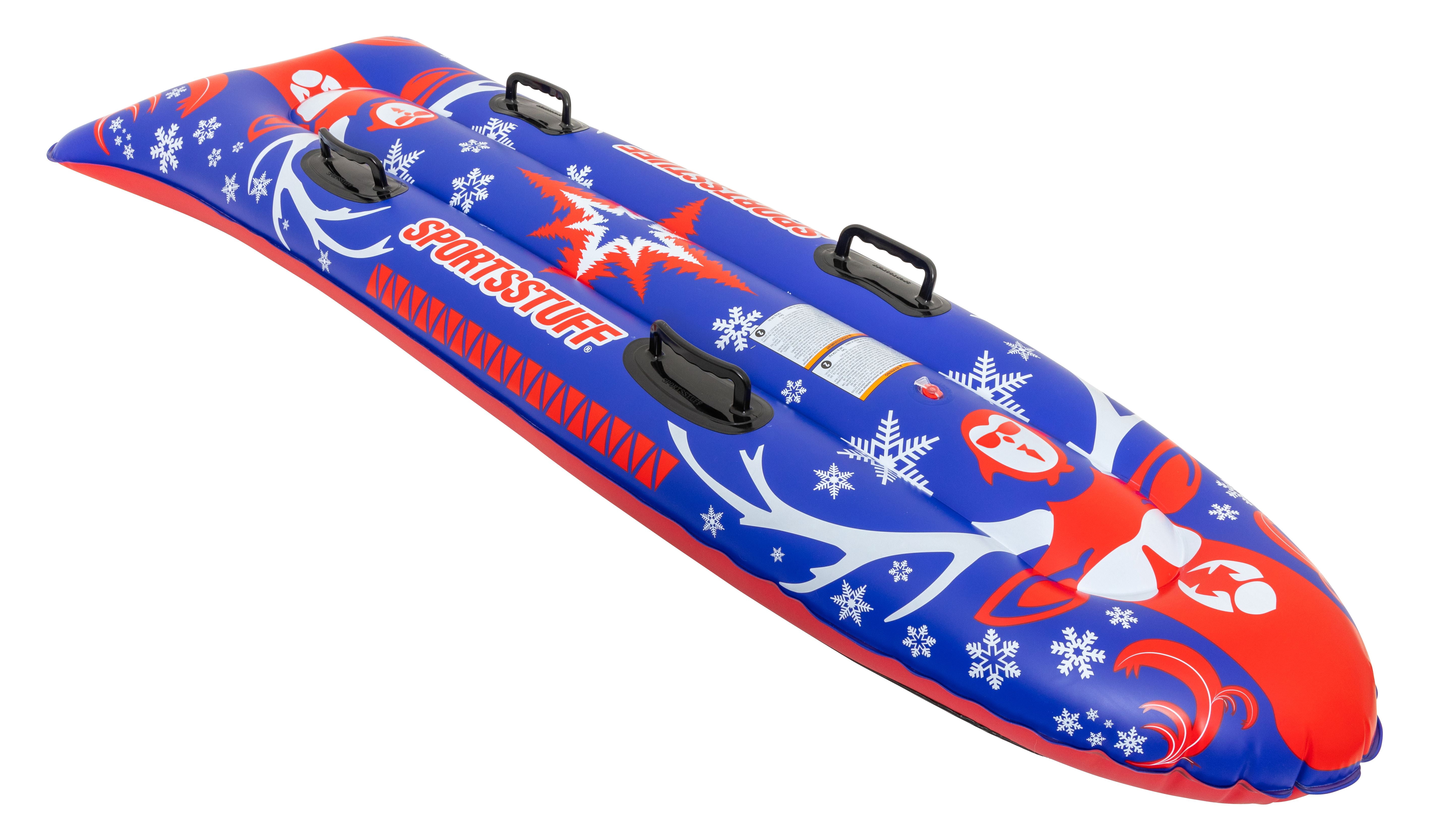 Sportsstuff Double Deer 1-2 Rider Inflatable Snow Sled – 69″, Multi-Color