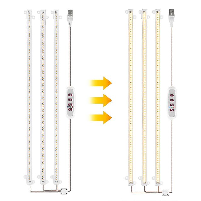 LED Plant Grow Light Strips 8W 168LED 4000K 169.2lm Bright Grow Lamp with 8H/12H/16H Timer 5
