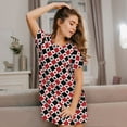 thumbnail image 3 of Lsque Playing Cards Pattern Nightgowns for Women Sleep Shirts Short Sleeve Nightshirt Pullover Nightdress Soft Sleepwear Relaxed Fit Nightdress, 3 of 6