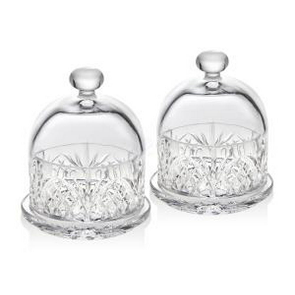 Dublin Mini NonLeaded Crystal Starburst Covered Butter Domes Dishes