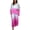 Pink, variant on ZenCart Summer Chiffon Gradient 2 Piece Set for Women Plus Size Crew Neck Top Wide-leg Pant Set Casual Loungewear Outfit