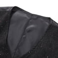 thumbnail image 5 of Men's Tweed Suit Vest Double Breasted Western Herringbone Business Vintage Casual Waistcoat for Groomsman Dark Gray M, 5 of 6
