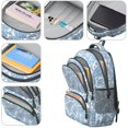thumbnail image 4 of Paisley and Floral White Pattern Cute School Backpack Bag with Padded Back and Adjustable Shoulder Straps 16.9 X 12.6 X 5.9 Inches, 4 of 5