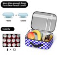 thumbnail image 5 of Blue and White Checkered Pattern Insulated Lunch Bag Teens,Bento School Lunch Bag for Teens for Work,Picnic or Travel 10.6x7.7x4.3 Inches,12 Can Capacity, 5 of 6
