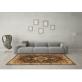 thumbnail image 3 of Ahgly Company Indoor Round Medallion Brown Traditional Area Rugs, 5' Round, 3 of 4