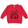 thumbnail image 2 of Inktastic Girls Gotta Golf Toddler Sweatshirt, 2 of 4