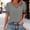 Gray, variant on Womens Polka Dot Short Sleeve Tops Trendy V Neck Graphic Tee Shirts Casual Business Dressy Blouses