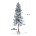 thumbnail image 4 of 6 ft. Pre Lit Clear Incandescent Flocked Alpine Tree, 4 of 4