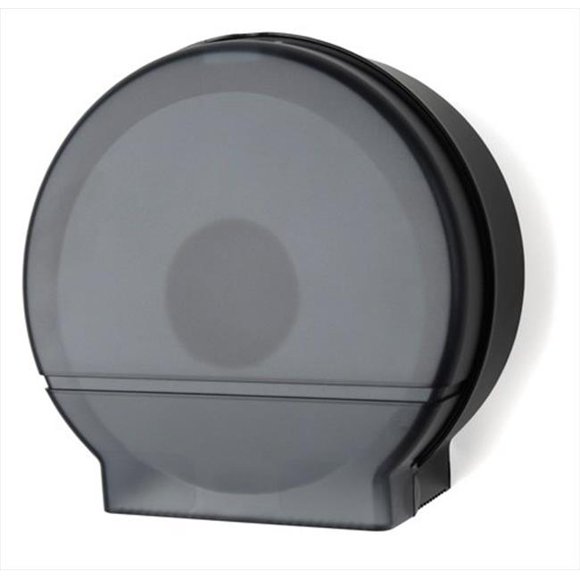 Palmer Fixture RD0026-02F Single Roll Jumbo Tissue Dispenser with Core Adaptor, Black Translucent