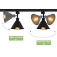 thumbnail image 3 of FSLiving Adjustable Angle J-Type Track Pendant Light E26 Matt Black Base Black Metal Shade Retro Industrial Design Lighting Fixture for Kitchen Island Bar Sink Home Decor (No Bulb & Track) - 1 Light, 3 of 7