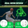 thumbnail image 2 of UPONRAY Baseball Player Custom Neon Signs, Usb Powered with Adjustable Brightness Wall Decor for Gifts, Cool White, 18 inch, 2 of 10