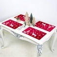 thumbnail image 4 of 12 manteles individuales navideños: manteles de PVC rojos para decoración de comedor, 4 of 5