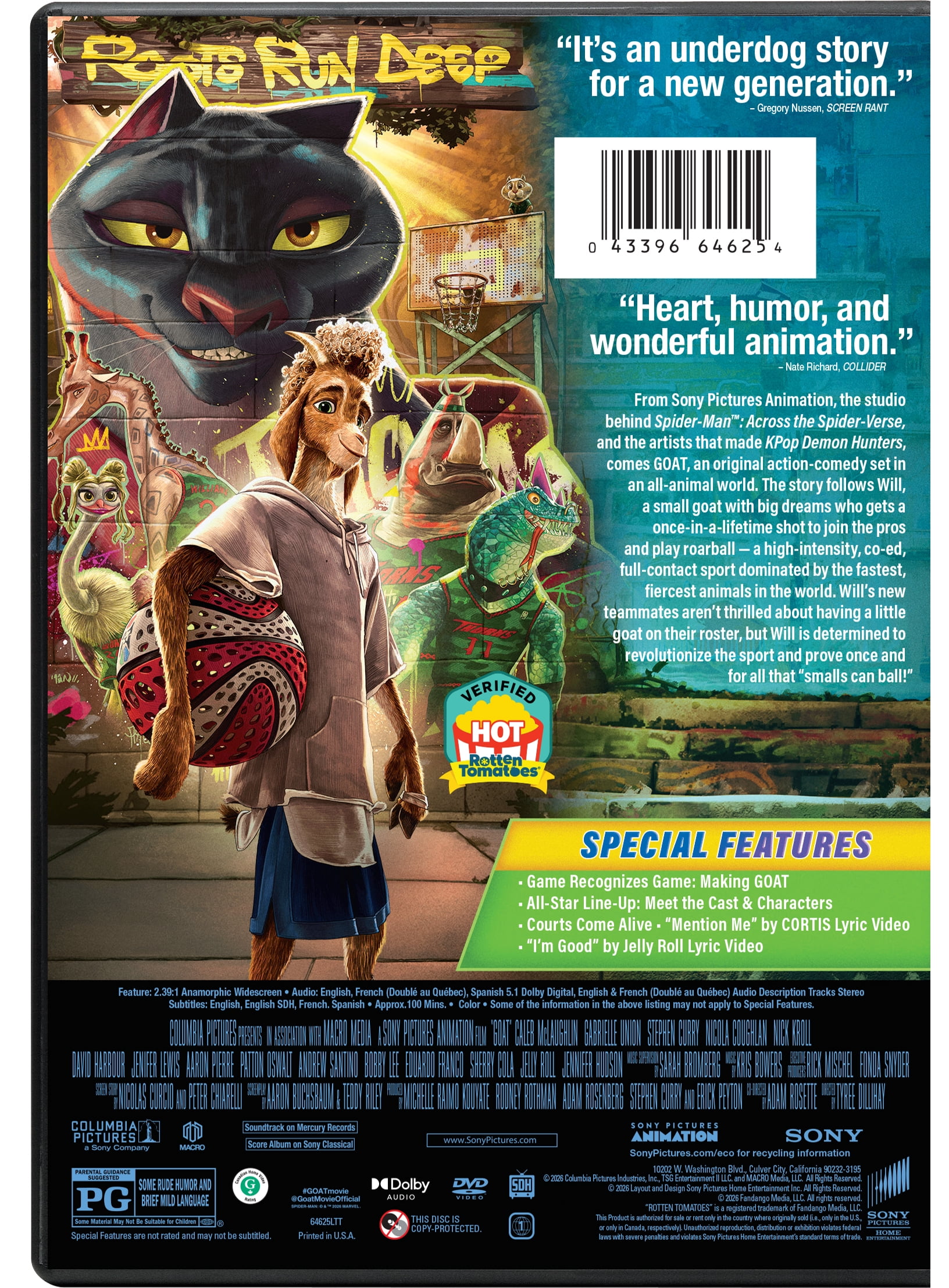 GOAT ( DVD) Sony Pictures, Family, Animation, Comedy - Walmart.com