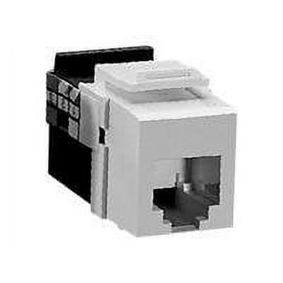 Leviton LV41108Rx8-LV41108RW8 QuickPort RJ-45 Voice Grade Snap In Connector, 8 Conductor, White