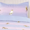 thumbnail image 3 of Tadpoles 2-Piece Girls Unicorn Quilt Set | 1 Twin Bed Size Quilt & 1 Standard Sham | Made of 100% Micro-denier Polyester Fiber | Soft, Smooth & Durable | Ideal for Teens | Metallic Gold Unicorns, 3 of 4