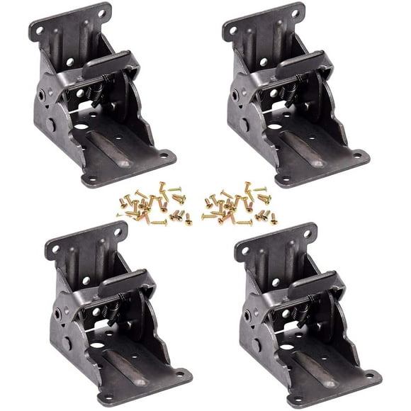 Self-Locking Hinges, Folding Support Bracket Leg Fittings and Corner Brace, for Folding Legs Folding Workbench