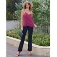 thumbnail image 5 of Ekouaer Women's Lace Silk Satin Pajama Tank Tops V Neck Camisole Soft Spaghetti Strap Tops Loose Sleepwear, 5 of 6