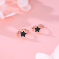 thumbnail image 5 of Solid 925 Sterling Silver Black Star Huggie Earrings Hoops for Women Teens Small Star Hoop Earrings Cartilage Helix Earrings, 5 of 14