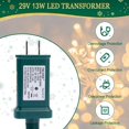 thumbnail image 4 of LEEYNEER 29V 13W LED Power Supply Low Voltage Transformer US Plug  for LED String Light  Holiday Lighting  Christmas X-Mas Tree, 4 of 7