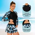 thumbnail image 3 of Traje De Baño Manga Larga Floral Para Mujer 2 Piezas, 3 of 8