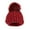 Wine, variant on Generic Children's Lightweight Caps Children Baby Knitting Wool Hemming Hat Keep Warm Winter Rhinestone Cap Knitted Baby Hat Boys Girls Toddler Kids Hat with Pompom(,Black)