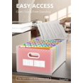 thumbnail image 4 of Organizador de archivos en forma de acordeón ThinkTex con 26 bolsillos de la A a la Z, rosa, 4 of 7