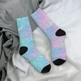 thumbnail image 5 of Pofeuu Fantasy Gradient Print Crew Socks, Adult Running Hiking Socks for Youth and Adult, 5 of 6