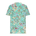 thumbnail image 5 of Summer T-Shirts for Women 2026 Trendy Floral Boho Printed Tees Casual Short Sleeve Beach Vacation Tunic Tops, 5 of 5