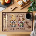 thumbnail image 2 of Farmhouse Coffee Time Placemats Set of 6, Vintage Gnomes Desserts Brown Wood Placemats for Dining Table, Place Mats for Kitchen Tabletop, Waterproof Wipeable Dining Table Mats Set, 2 of 9