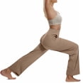 thumbnail image 2 of Juorvia Yoga Dress Pants Women Elastic Waist Pull on Casual Stretchy Ankle Length Straight Slacks with Pockets, 2 of 7