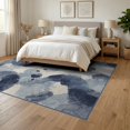 thumbnail image 3 of ODIKA 6'x9' Washable Area Rug Pvc Bottom Painterly Featuring Fluid Splicing Furnishing Shenzhen for Queen Size Bedroom, Under Bed, Master Suite, Easy Care, Non-Shedding, 3 of 7