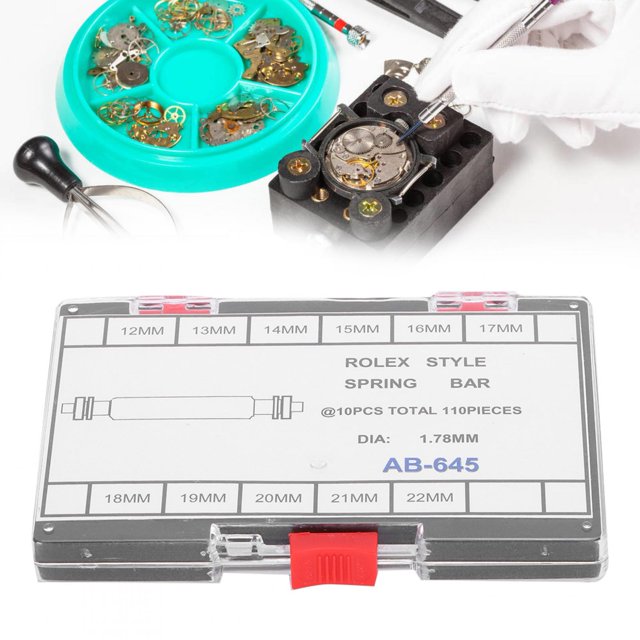 Mgaxyff 1.78mm Diameter Watch Wrist Strap Spring Bars Strap Link Pins Watch Repair Kit,Watch Strap Spring Bars,Watch Pins Accessory