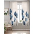thumbnail image 2 of Blue Spring Floral Curtains 72 Inch Length, Sheer Curtains for Bedroom Living Room Window Tulip Summer Botanical Rod Pocket Voile Drapes Kitchen Curtains Small Half Window 52"x72" 2 Panels, 2 of 6