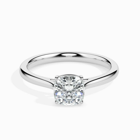 Eloya Jewel 1.7 Ct Diamond Engagement Ring for Women - 14K White Gold Plated Cushion Cut Ring - Prong Setting - Perfect Wedding Ring - Ideal Gift - Birthday and Anniversary Jewelry
